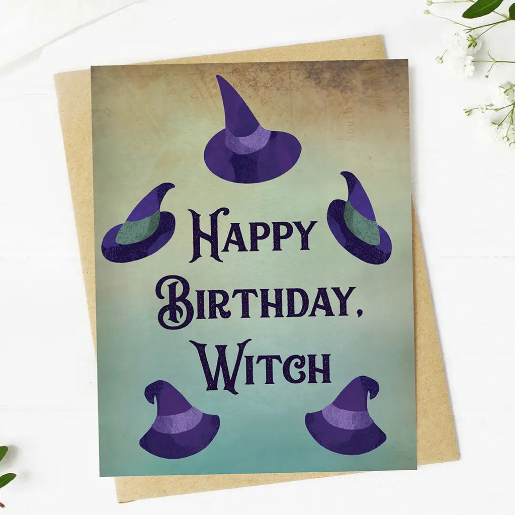 "Happy Birthday Witch" Greeting Card