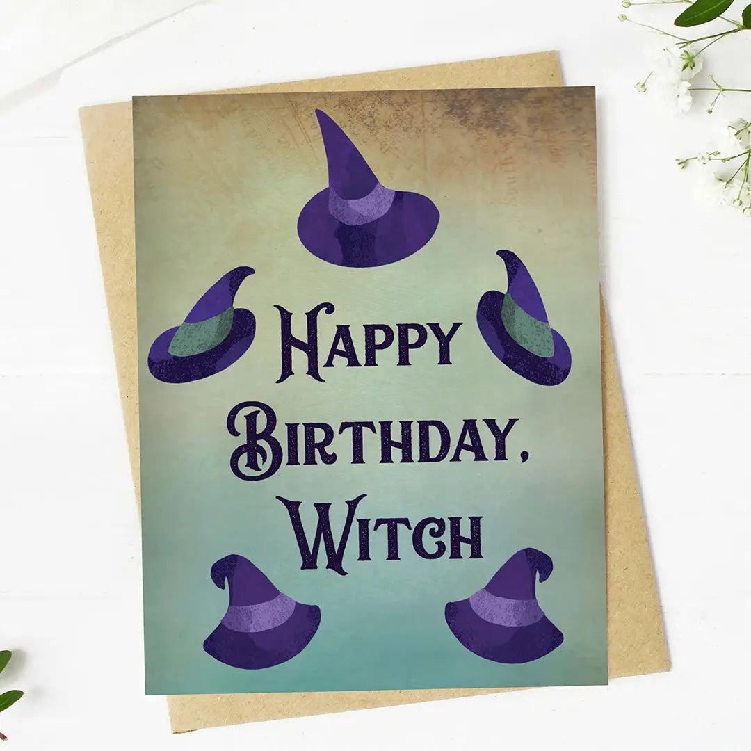 "Happy Birthday Witch" Greeting Card